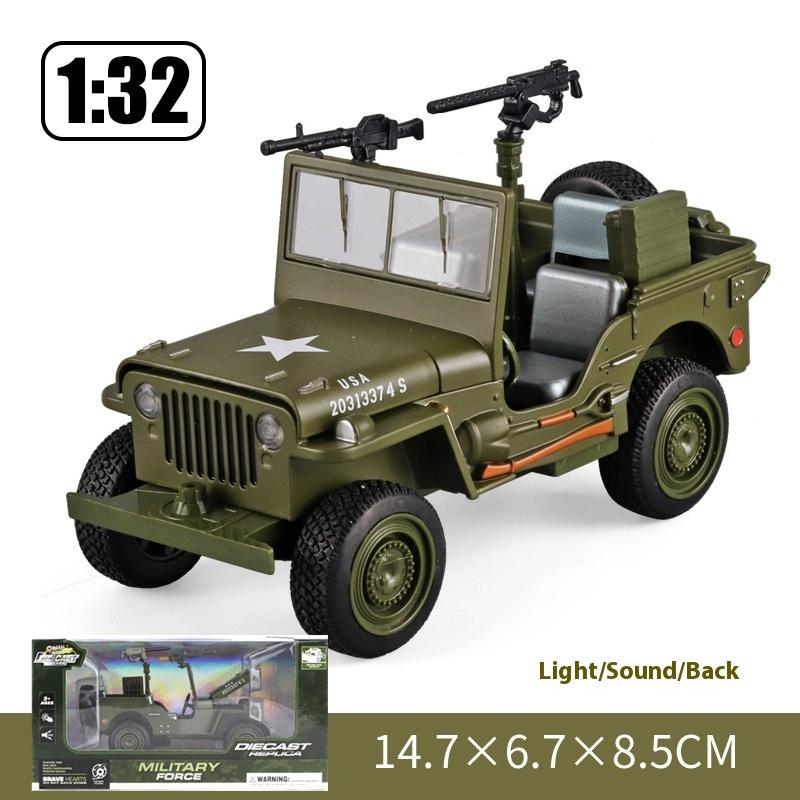 1/32 ג'יפ וויליס GP מלחמת העולם השנייה כלי רכב צבאיים דגם סגסוגת רכב צעצועי ילדים מתנות לחג