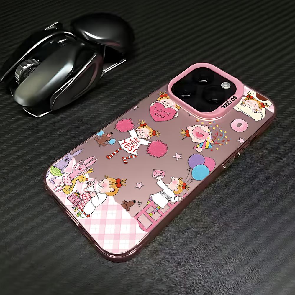 Cute cartoon braided girl Phone Case for Samsung Galaxy S26 S25 S24 S23 S22 S21 S20 Note20 FE Ultra Edge Plus 4G Anti Fall Matte