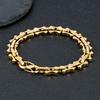 11mm Vintage Keel Chain Bracelet for Men Oxidized Square Link Wristband Viking Punk Father's Day Gift