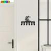 Metal Wall Art Sculpture 6 Hook Key Holder Flower Key Rack Iron Wall Decor for Entrance Hallway Bedroom Gift