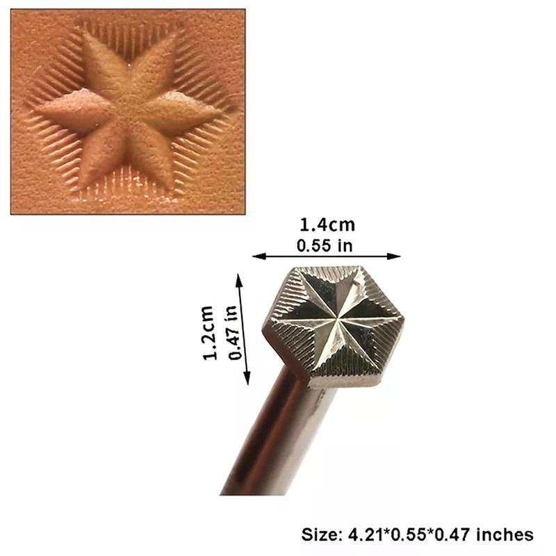 1/2Pcs Leather Stamping Metal Punch DIY Leather Carving Tools Stamp Wax Leather Craft Punch Stamps