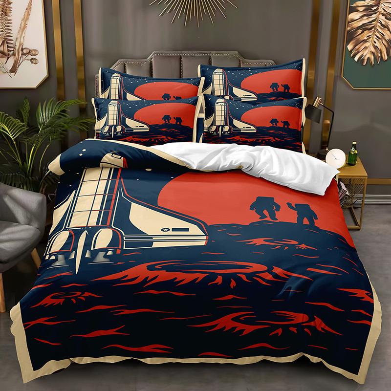 Fashion Technology Printing, 3D Digital Printing, Bedding, Duvet Covers, Pillowcases, Three-piece Sets