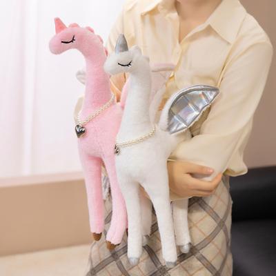 Păpușă de pluș Pegasus 50cm/70cm Animal de pluș moale pentru fete Aripi fanteziste Colier cu perle false Jucărie de pluș drăguță pentru bebeluș, copil mic, copii Decor pentru casă