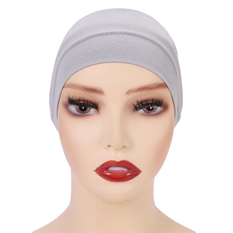 27 Colors Fashion Women Inner Hijab Tube Muslim Turban Cap Bonnet Plain Islamic Underscarf Cotton Jersey Undercaps Mujer Hat