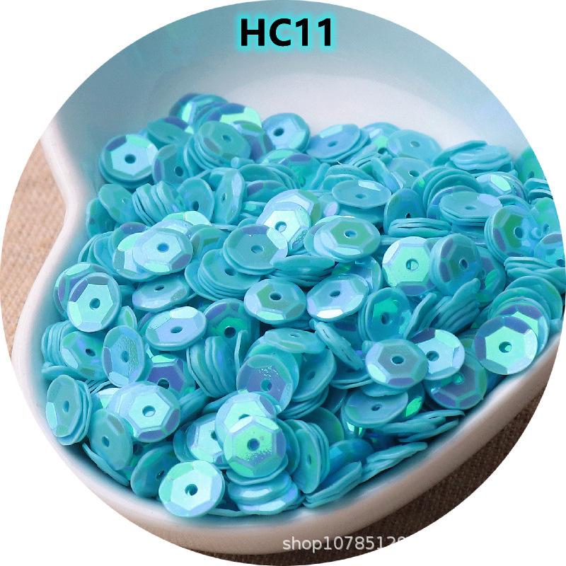 Paetês Côncavos Redondos AB Iridescentes de 6mm - Peças Curvas Brilhantes para Acessórios de Roupa e Joias DIY