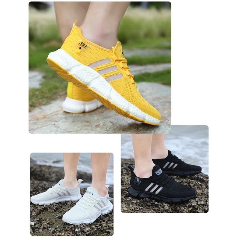Plus Size Shoes Seventeen Color Couple Popcorn Bottom Men's Shoes Breathable Mesh Peplum Casual Flyweave Sneakers