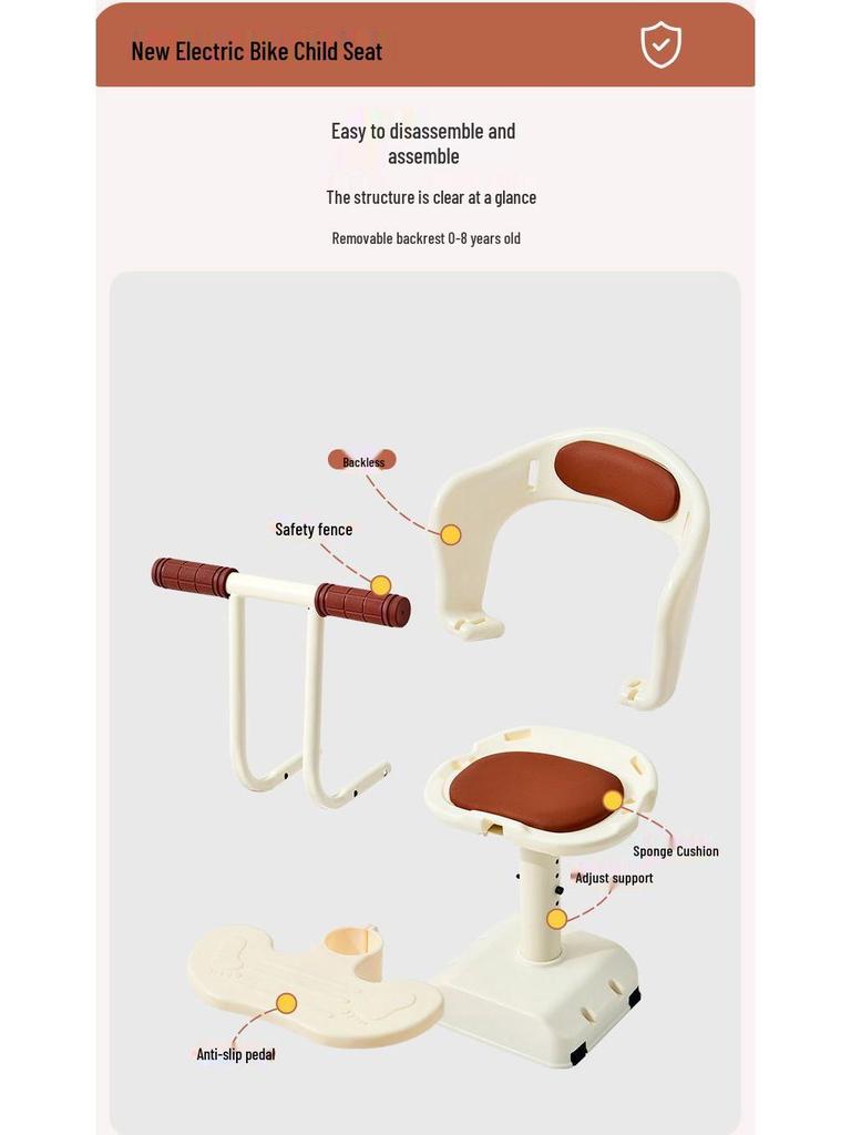 Vorn montierter Elektroroller Kindersitz