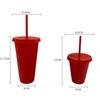 Creative Straw Cup Sequined Glitter Cup Colorful Coffee Juice Straw Mug  Simple Cute Net Red Plastic Bottom Outdoor Portable Cup