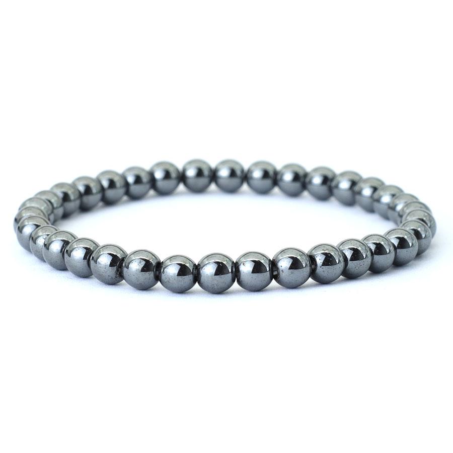 Minimalist 4/6/8/10/12mm Natual Hematite Stone Bracelet For Men Meditation Healing Braclet Black Round Strand Braslet Pulseria
