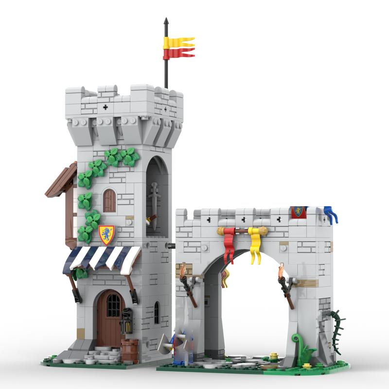 755 Teile MOC-204044 Burg Kleinpartikel Montage Baustein Modell Kinderfest Geschenk DIY Spielzeug