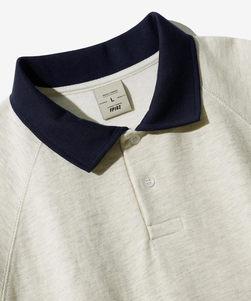 FP142 [2Pack] Double Cotton Two-Tone Collared Short Sleeve T-Shirt (9 Types) Sjst1412 (A Type)