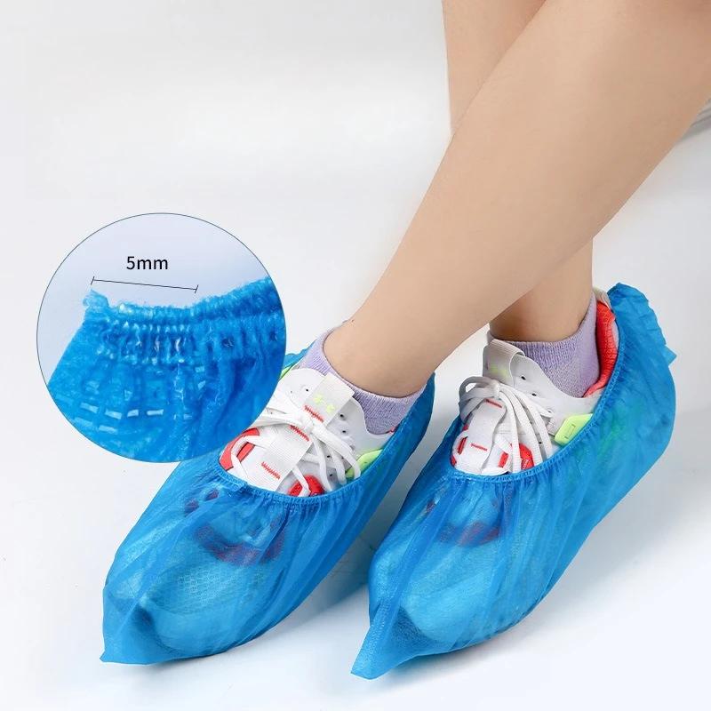 10pcs Disposable Shoe Cover Dustproof Non-slip Dhoe Cover Students Adult Non-woven Household Supplies Foot Cover Shoe Protector