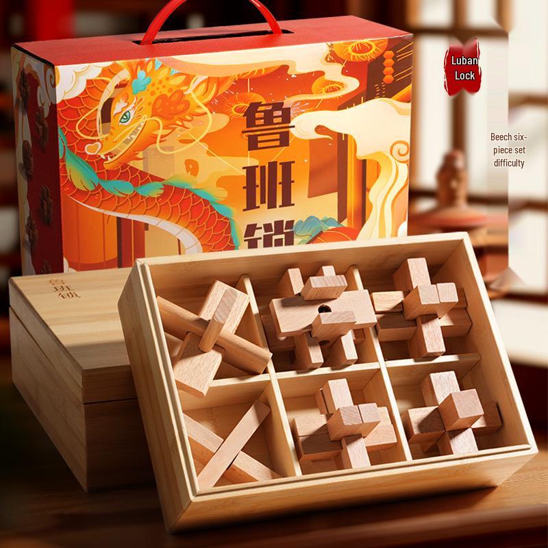 

Деревянный развивающий набор-пазл: Детская подарочная коробка «Замок Лубаня Конгмина».