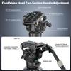 WEYLLAN VP5 Video 65 inches Professional Fluid 6kg Load Compatible with DSLR Cameras and Video Cameras Tripod, (approx. 165cm), Grade, Head,