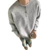 {Arctic fleece} knitted sweater for men and women of the same style, solid color loose autumn and winter crew neck warm sweater