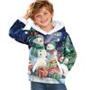 Kids Long Sleeve Christmas Print Casual Fashion Hooded Top