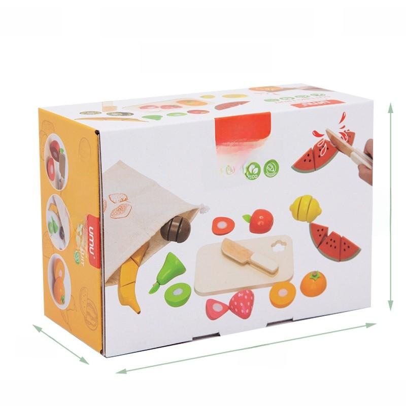 Toy Wooden Kitchen Set Fruits Vegetables Children Pretend Cooking Activities