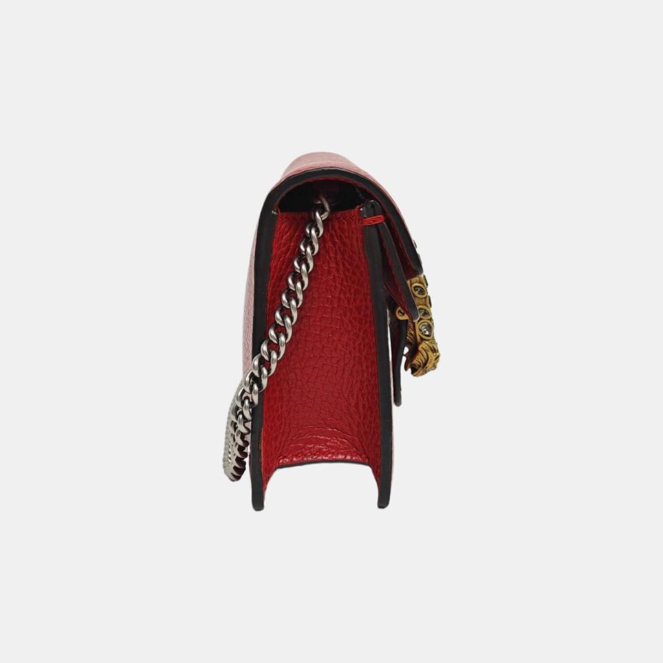 [Pre-Owned] Dionysus Tiger Head Buckle Chain Leather Crossbody Shoulder Bag - Excellent #PKYBEW