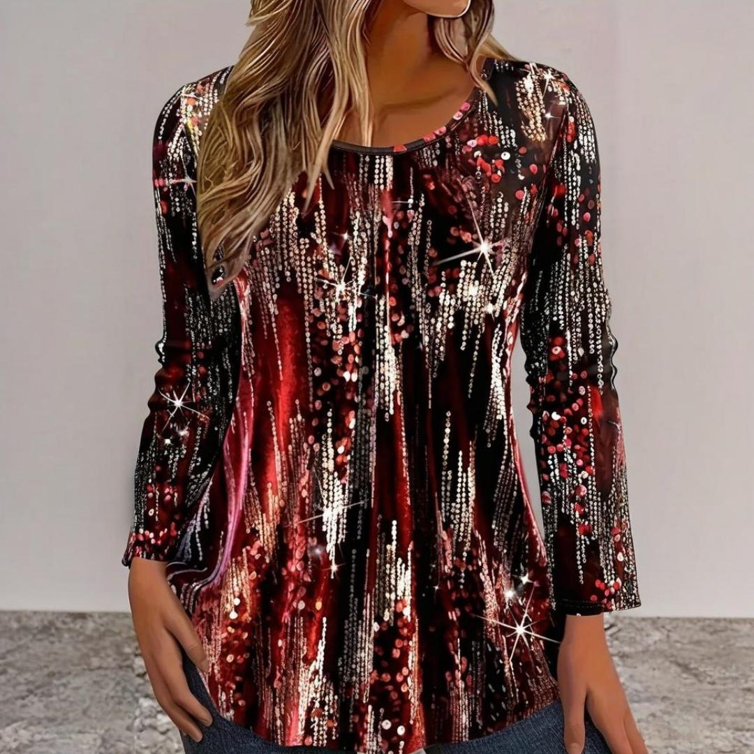 

Елегантна жіноча футболка з довгим рукавом, повсякденні осінні топи з довгим рукавом, сезонна модна футболка, 3D-друк, оверсайз, жіночий одяг 4XL