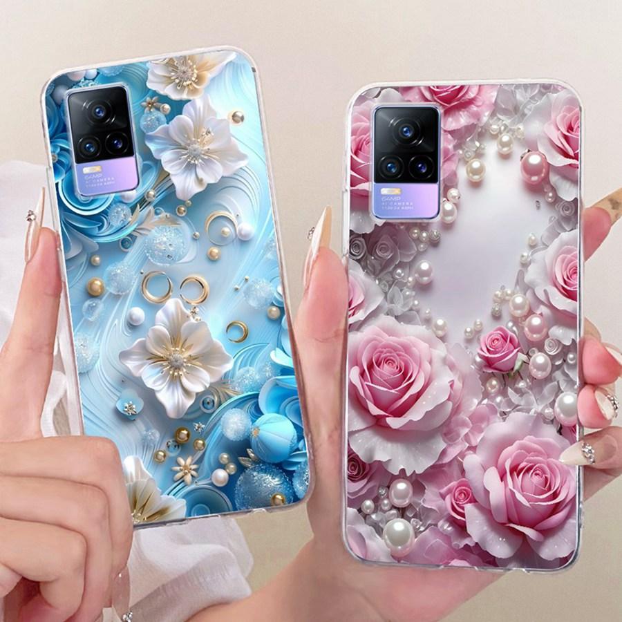 For Vivo V21E V 21 E V2061 V2055 Case Soft Silicone TPU Protective Butterfly Phone Case For VivoY73 2021 V21 E 4G 5G Cover Coque