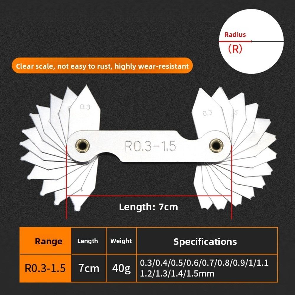 Stainless Steel Sample R Gauge Screw Pitch Center Measurement  Industrial Measurement