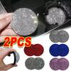 1/2Pcs Diamond Car Coaster Water Cup Slot Non-Slip Mat Bling Gadget Silica Pad Cup Holder Mat Auto Interior Accessories