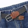 Casual Belt Multi-Color Elastic Pin Buckle Belt Leather Men'S Elastic Woven Belt