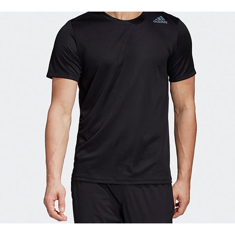 adidas T Shirts Men's Black Crew Neck Moderate Straight Fit FM2093