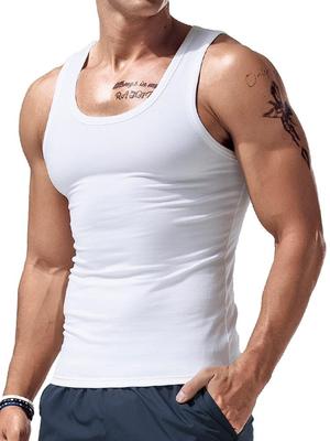 New Men's Multi-Color Sports Tank Top: Trendy Fitness Vest & Base Layer for Spring/Summer