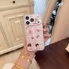 Kawaii Cartoon Bunny Bear Heart Glitter Clear Phone Case For iPhone 15 16 17 Pro Max INS Cute Large Window Shockproof Protective
