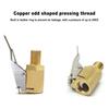 Tire Quick Connector Air Chuck Open Flow Straight Lock Chuck with Clip Durable Copper Construction Tire Inflation Connector
