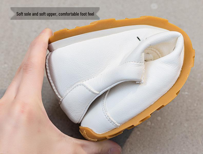 Frühling/Sommer Damen Weiße Rindsleder Schnür-Flache Freizeit-Sneakers