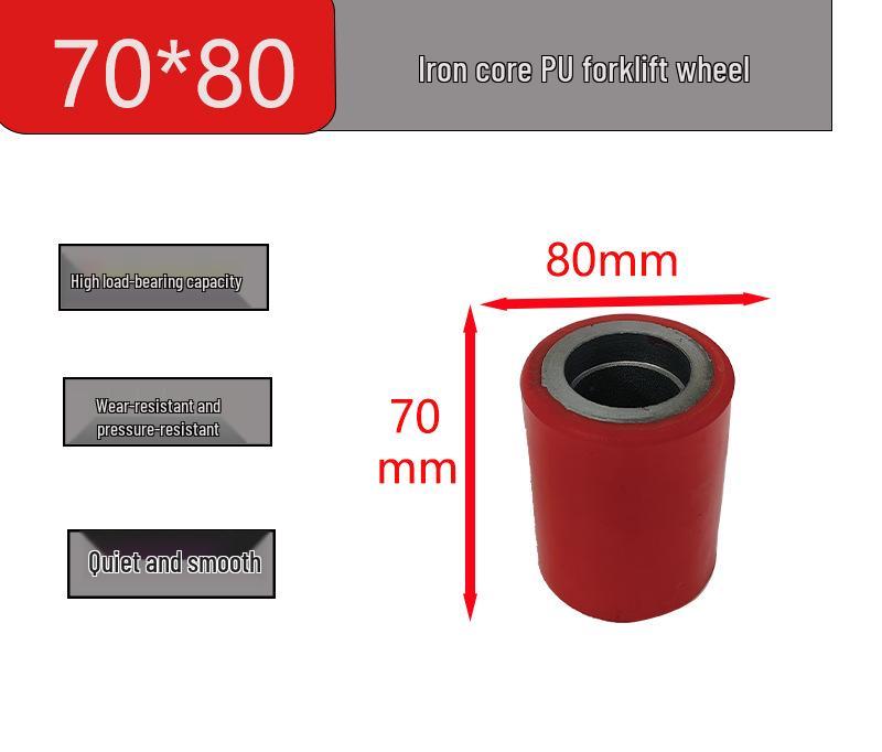 Iron Core PU Forklift Wheel 60x80/70x80/90x80/180x50 - Wear-Resistant
