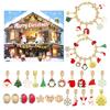 Christmas Advent Calendar Bracelet 24 Day Countdown Calendar Alloy Bracelet Jewelry Making Kits Kids Christmas Surprise Gift Box