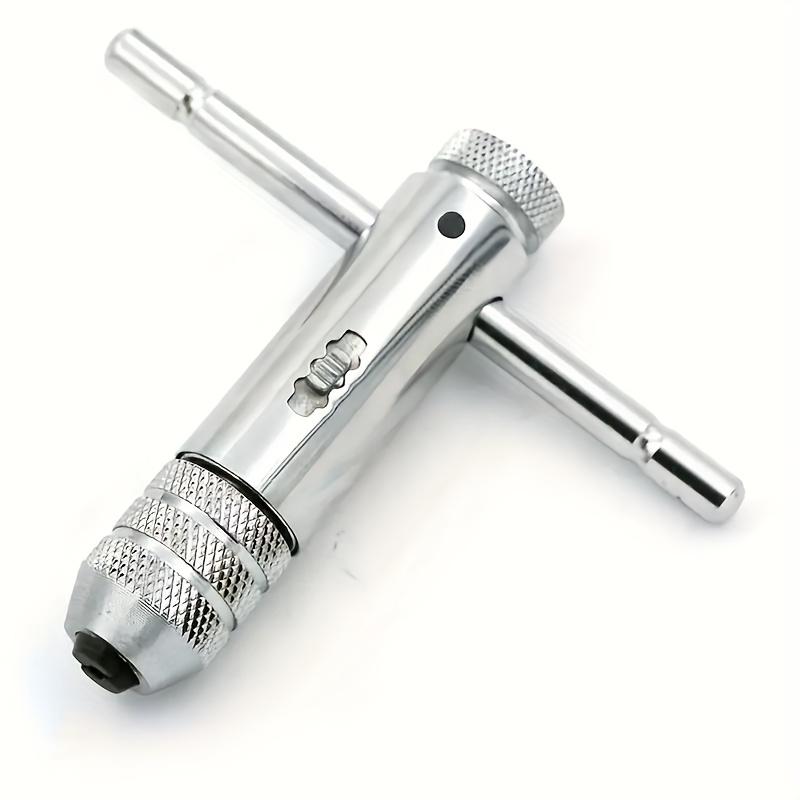 1pc Adjustable Ratchet Tap Wrench, Durable Steel Hand Tool, M3-M8 Sizes, Industrial Grade, for Threading and Deburring [Zixian]