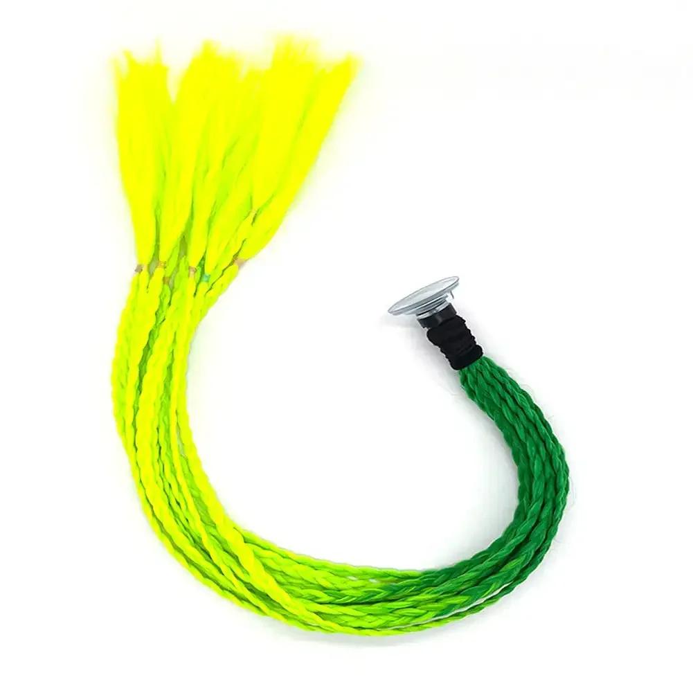 Helmet Dreadlocks Braid For Helmet Motorcycle Dreadlocks Dirty Braid Pigtail Gradient Synthetic Twist Braid Ponytail With Sucker