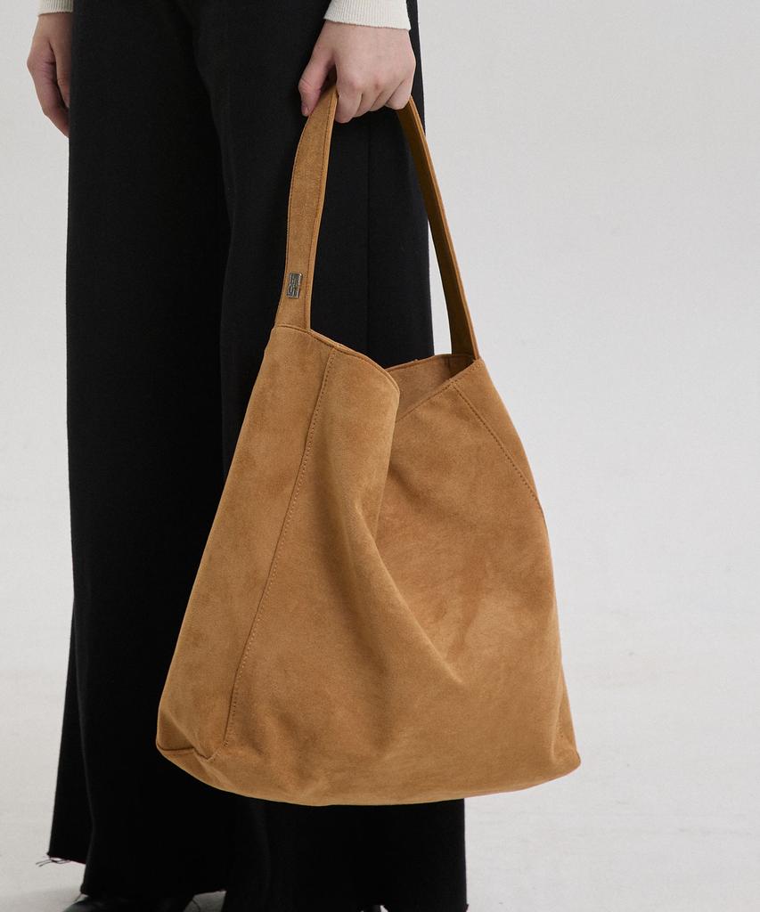 Healiote Suede Roomy Bag_Camel