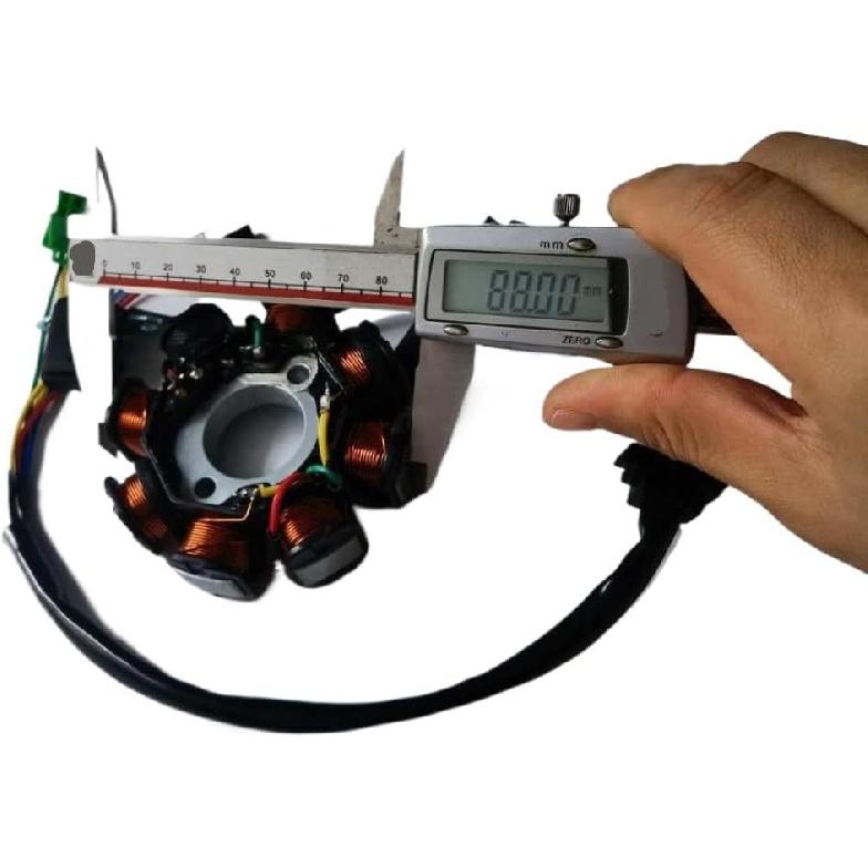8 Pole 5 Wire DC Fired Magneto Stator Compatible With 4 Stroke Scooter Moped ATV Go Kart GY6 125 150 Cc 152QMI 157QMJ 1P57QMJ