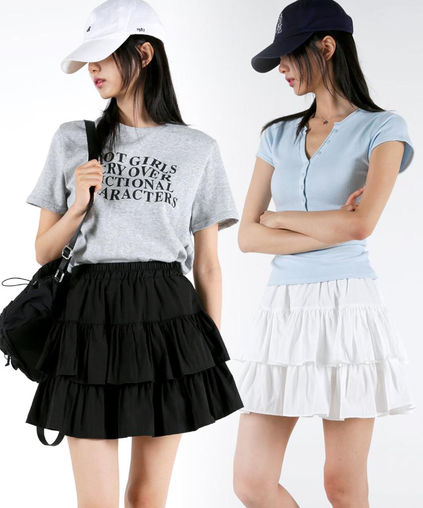 UMM 3-Tiered Inner Pants Elastic Skirt 2 Colors