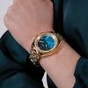 Guess Blue-Green Dial Gold Strap Ladies' Quartz Watch - GW0770L2
