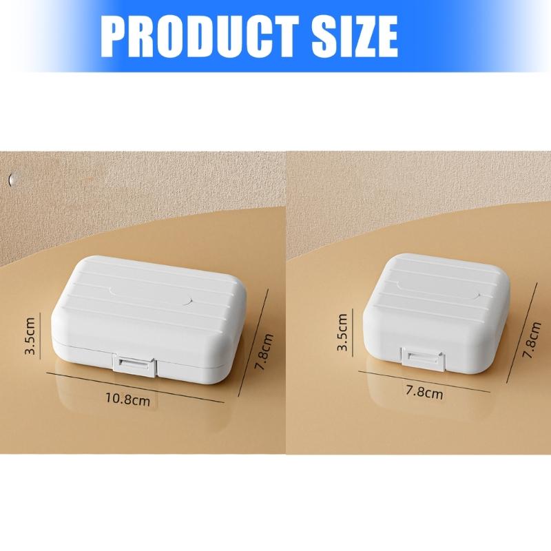 Portable Pills Organizers Travel Friendly Mini Size Leak Proof Compartments for Daily Medication Storage