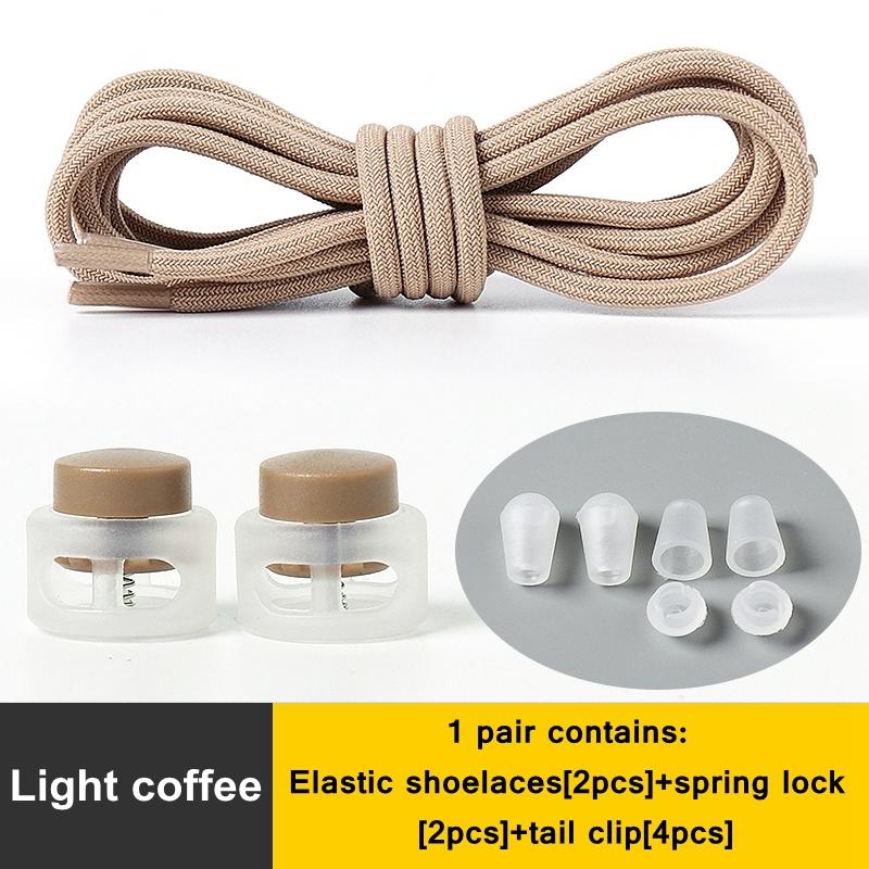 Elastic Round Lock Shoe Laces No Tie Shoelace Children's Sneakers Shoelaces Without Ties Kids Adult Laces for Shoes Shoestrings