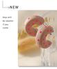 Eco-Friendly Resin Polka Dot C-Shaped Earrings - Trendy Pastoral Style with Stainless Steel, European & American Jewelry.