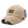 Distressed Baseball Cap Women Unisex Trendy Embroidered Letter Sun Visor Dad Hat