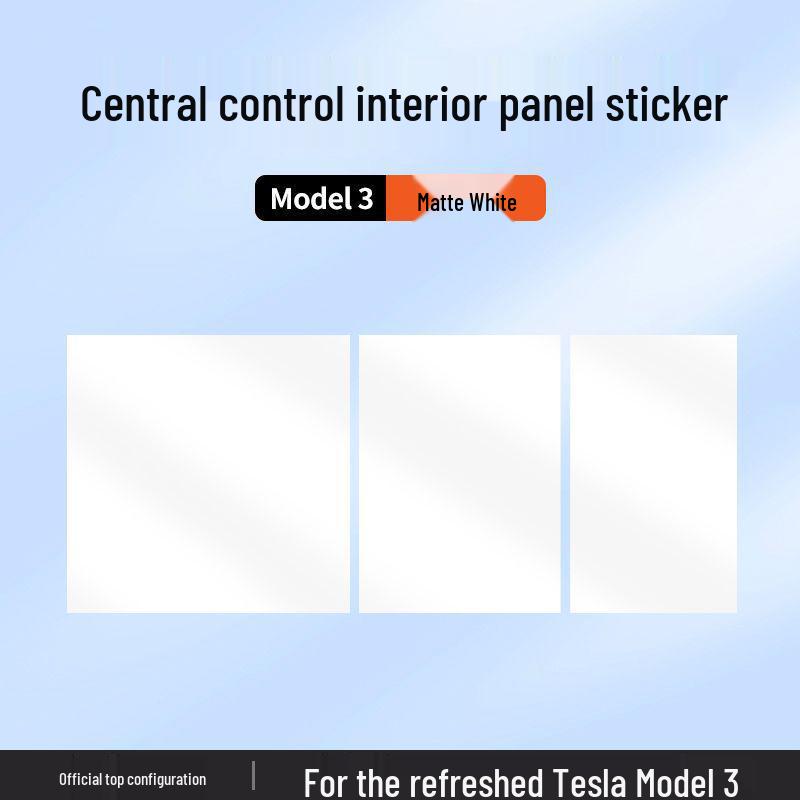 Tesla Model 3 Samolepka z uhlíkových vláken na středovou konzoli Sada ochrany interiéru