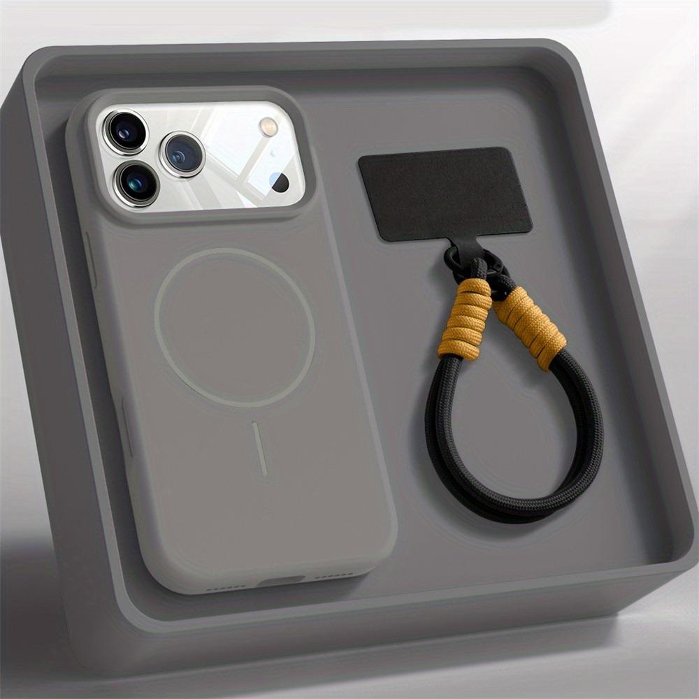 Luxury Liquid Silicone Lanyard Phone Case For iPhone 17 16 15 14 13 Pro Max For Magsafe Magnetic Strap Protector Soft Back Cover