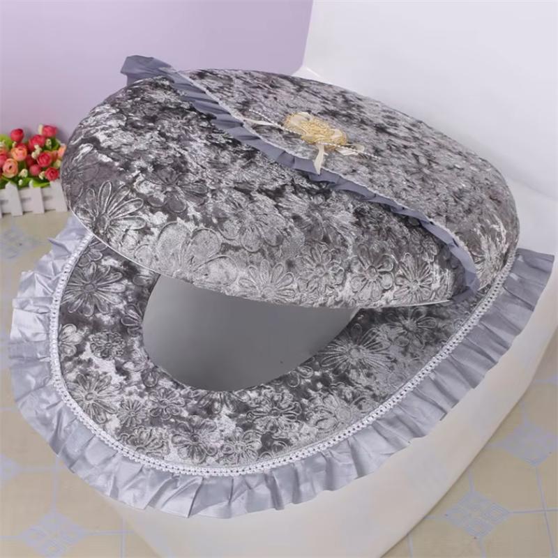 

European Style Toilet Seat Cushion Household Thicken Soft Toilet Ring Cover Autumn Winter Toilet Seat Mat Pad Bathroom Decor