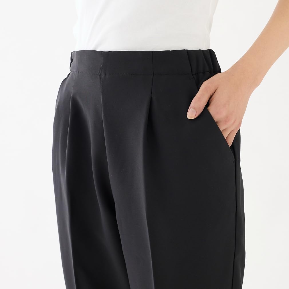 Gunze Sabrina Tapered Stretch Navy Pants, SQX851, Women's,