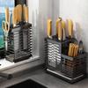 304 Stainless Steel Countertop Knife & Chopstick Holder