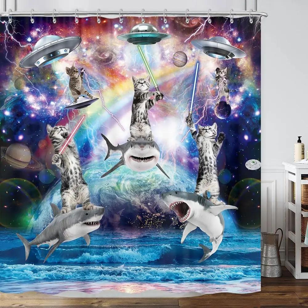 Soccer Game Shower Curtain-Black and White Football Sports Bathroom Decorative Shower Curtain Multiple Options